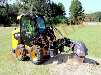 ТРАКТОР JCB 4CX + ИЗМЕЛЬЧИТЕЛЬ ПНЕЙ НАВЕСНОЙ